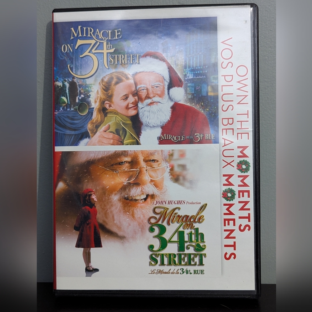 Miracle‎ on 34th Street 1947 & 1994 Versions DVD Set Bilingual Holiday Christmas